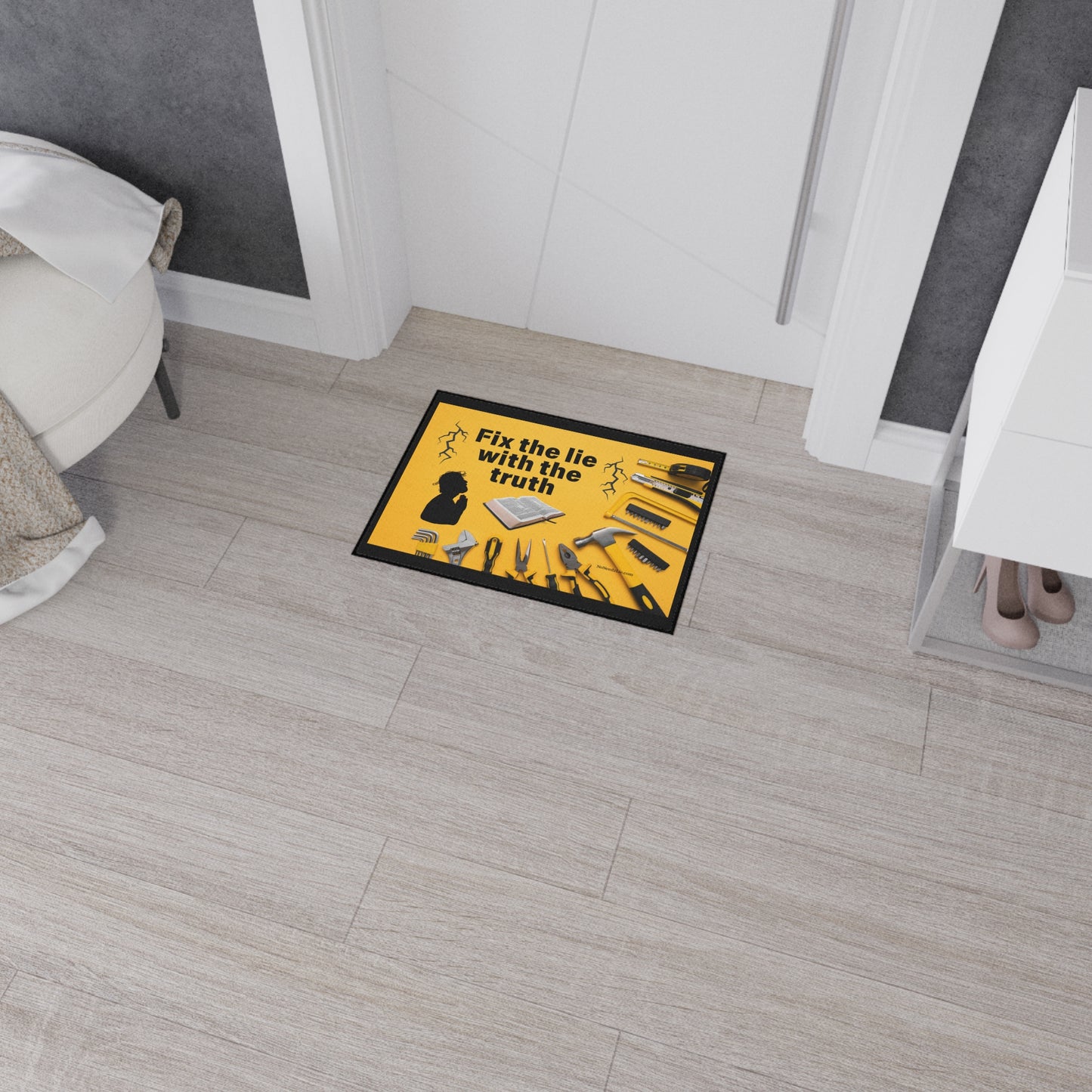 Heavy Duty Floor Mat for Men - Fix the lies with the truth!