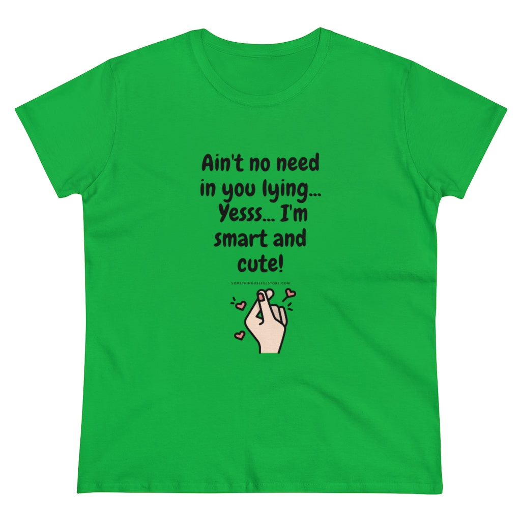 Yesss... I'm smart and cute | Women's Heavy Cotton Tee