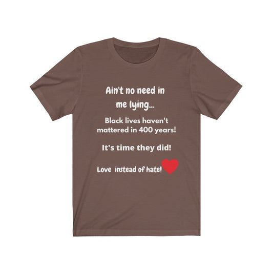 400 years - Love instead of hate - Unisex Jersey Short Sleeve Tee