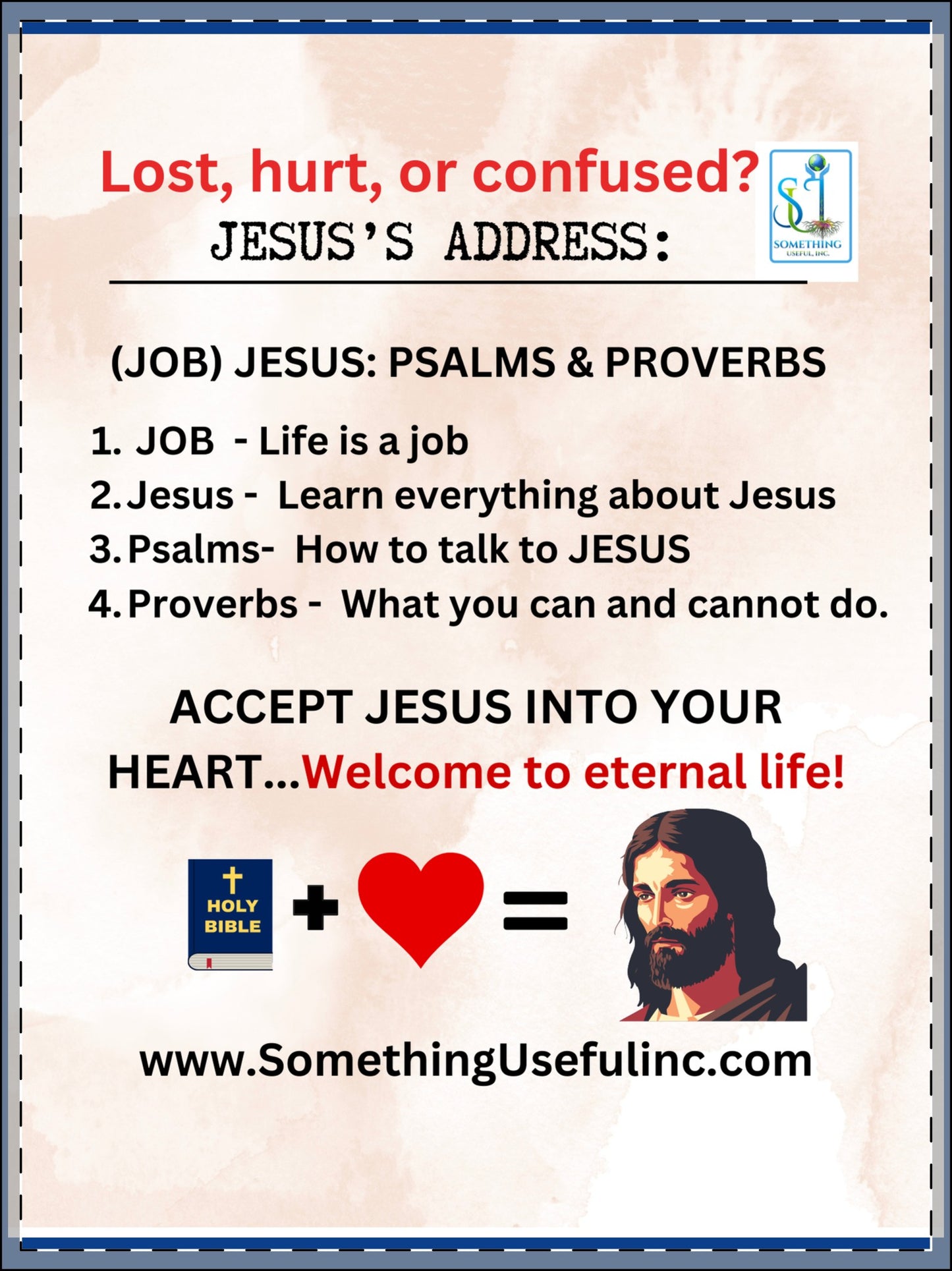 Framed Poster, Multi-Color - Jesus's Address