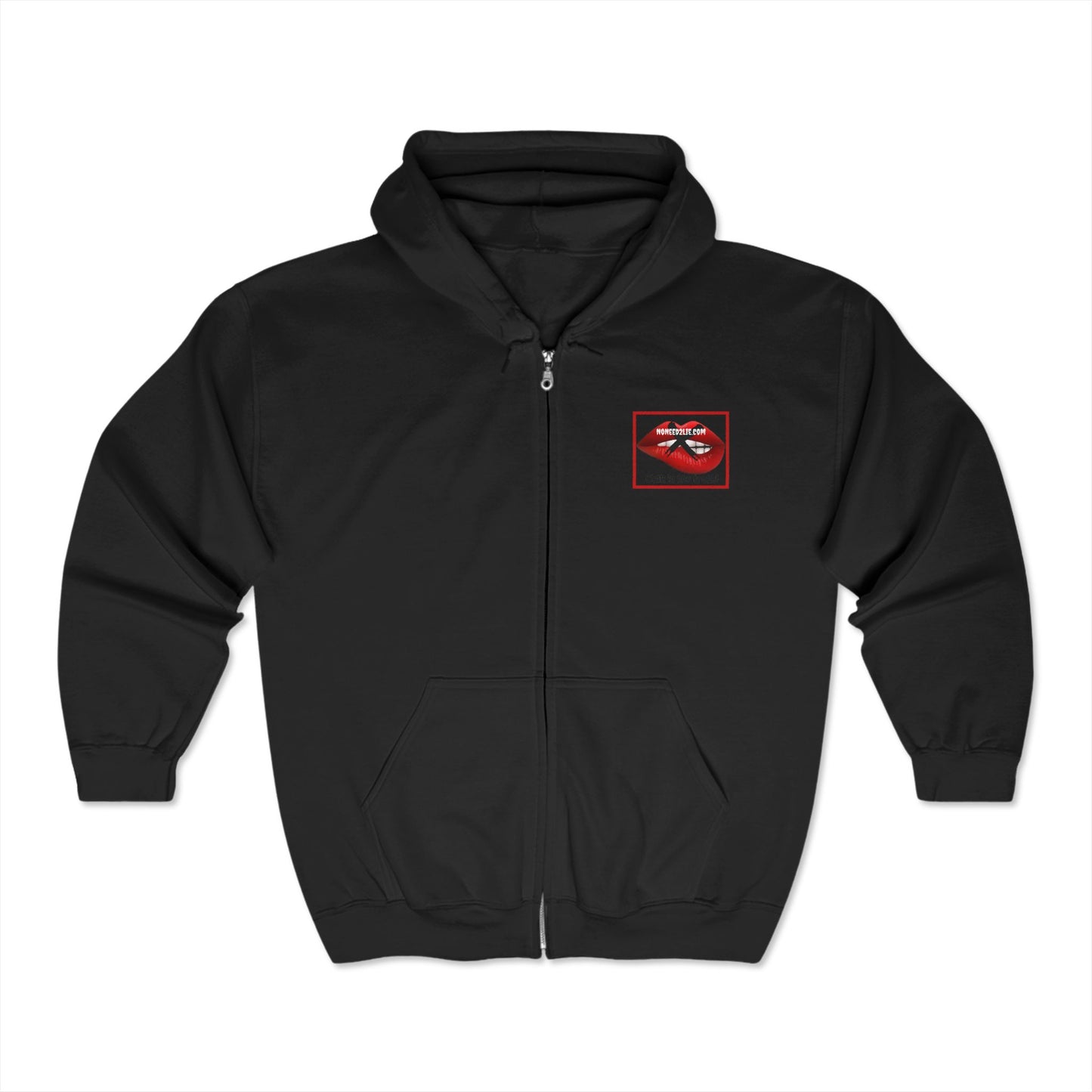 Zip Hooded Sweatshirt- No Need 2 Lie