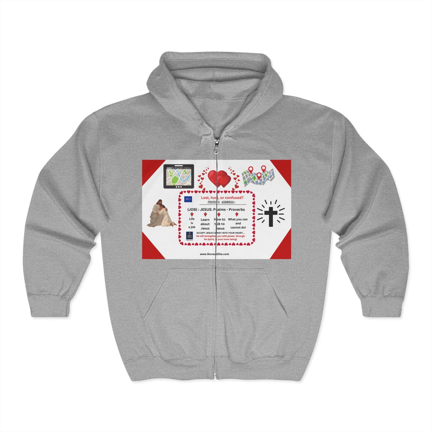 GPS - Jesus' Address - Zip Hoodie