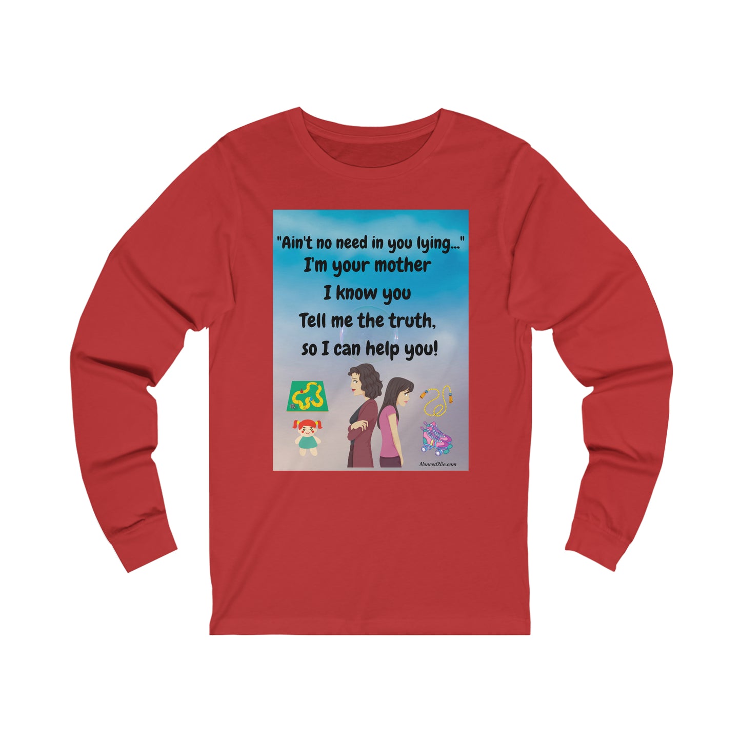 Women's Jersey Long Sleeve Tee- Tell me the truth daughter, so I can help