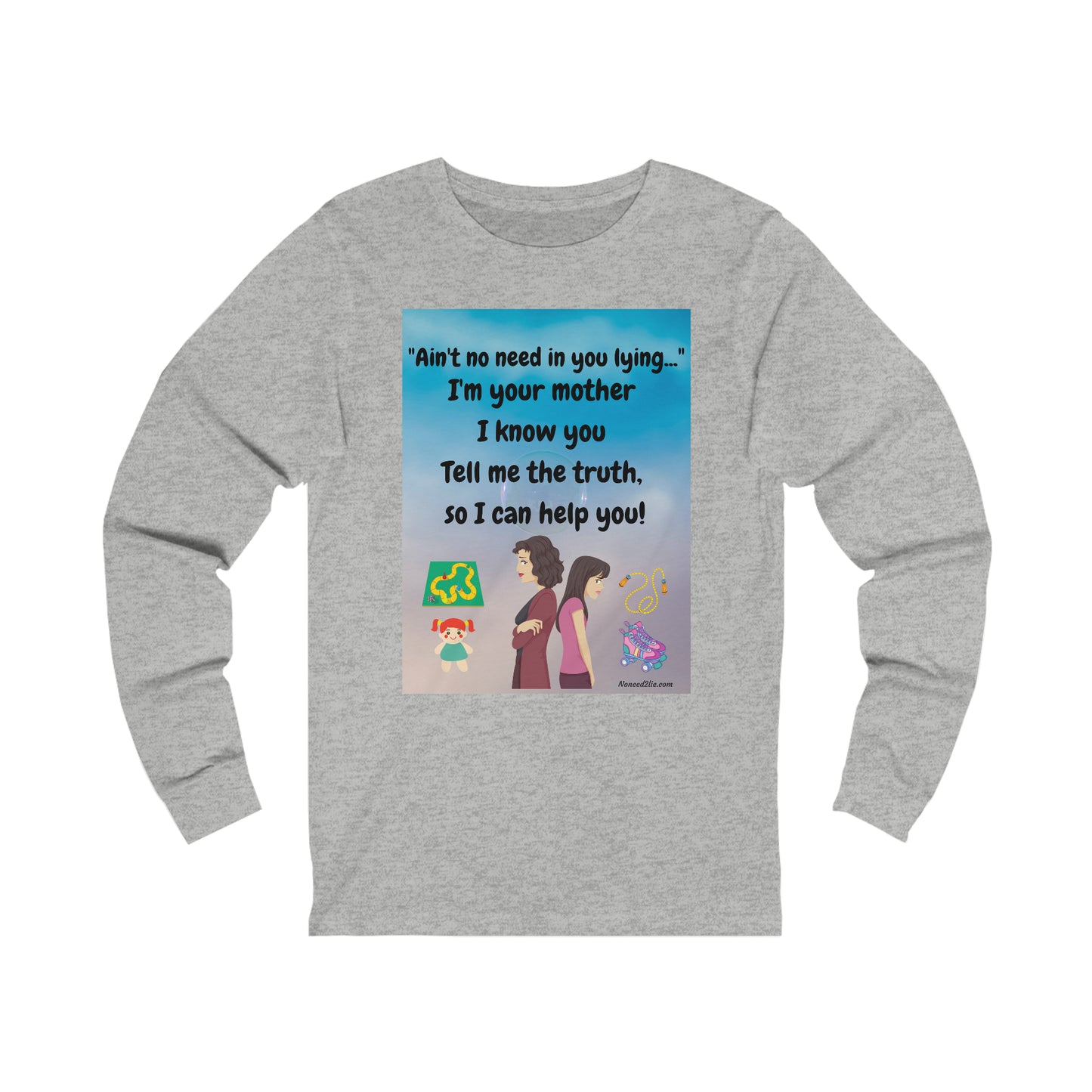 Women's Jersey Long Sleeve Tee- Tell me the truth daughter, so I can help