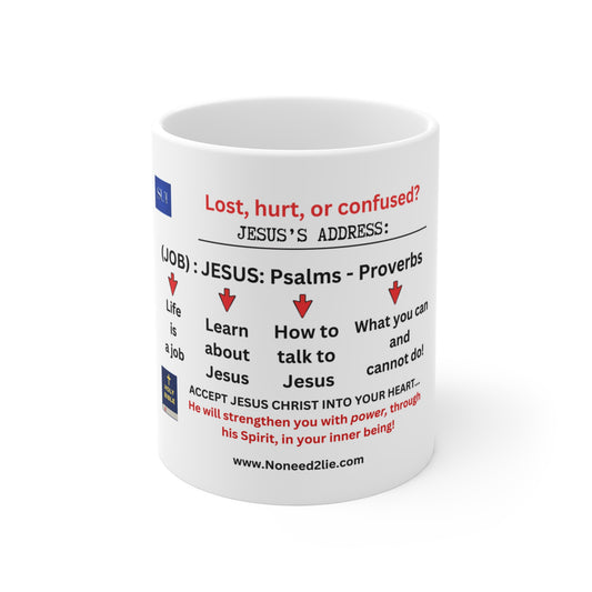Jesus' Adress: Coffee Mug, GPS