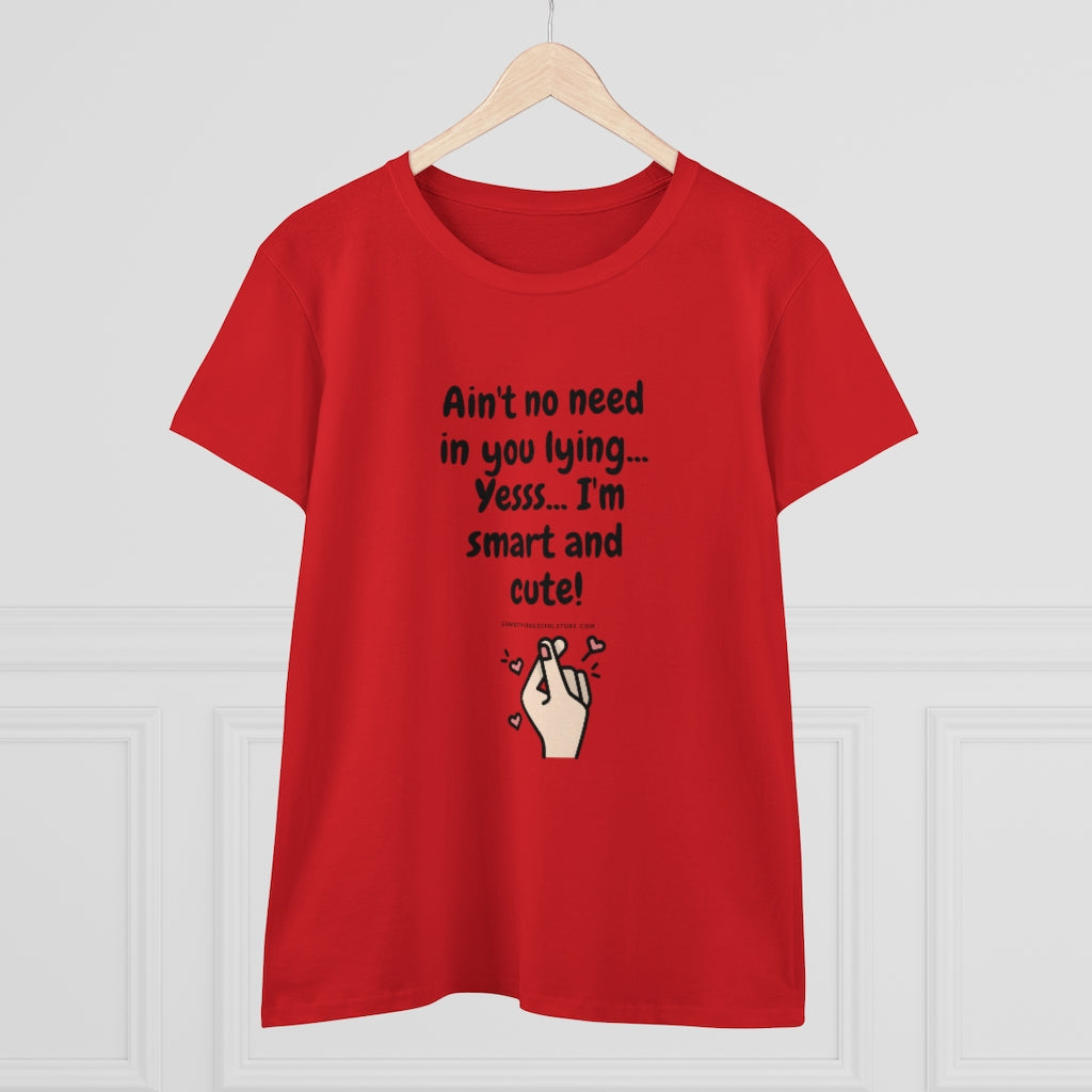 Yesss... I'm smart and cute | Women's Heavy Cotton Tee