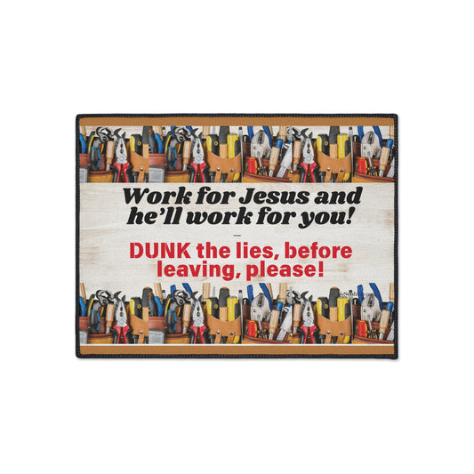 Heavy Duty Bathroom Foor Mat - Dunk the lies before leaving!