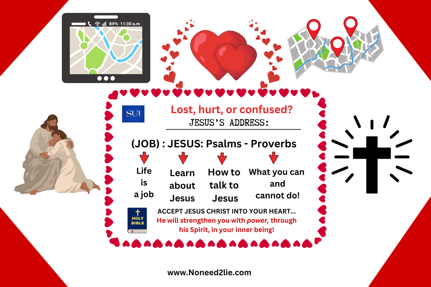 GPS - Jesus' Address - Zip Hoodie