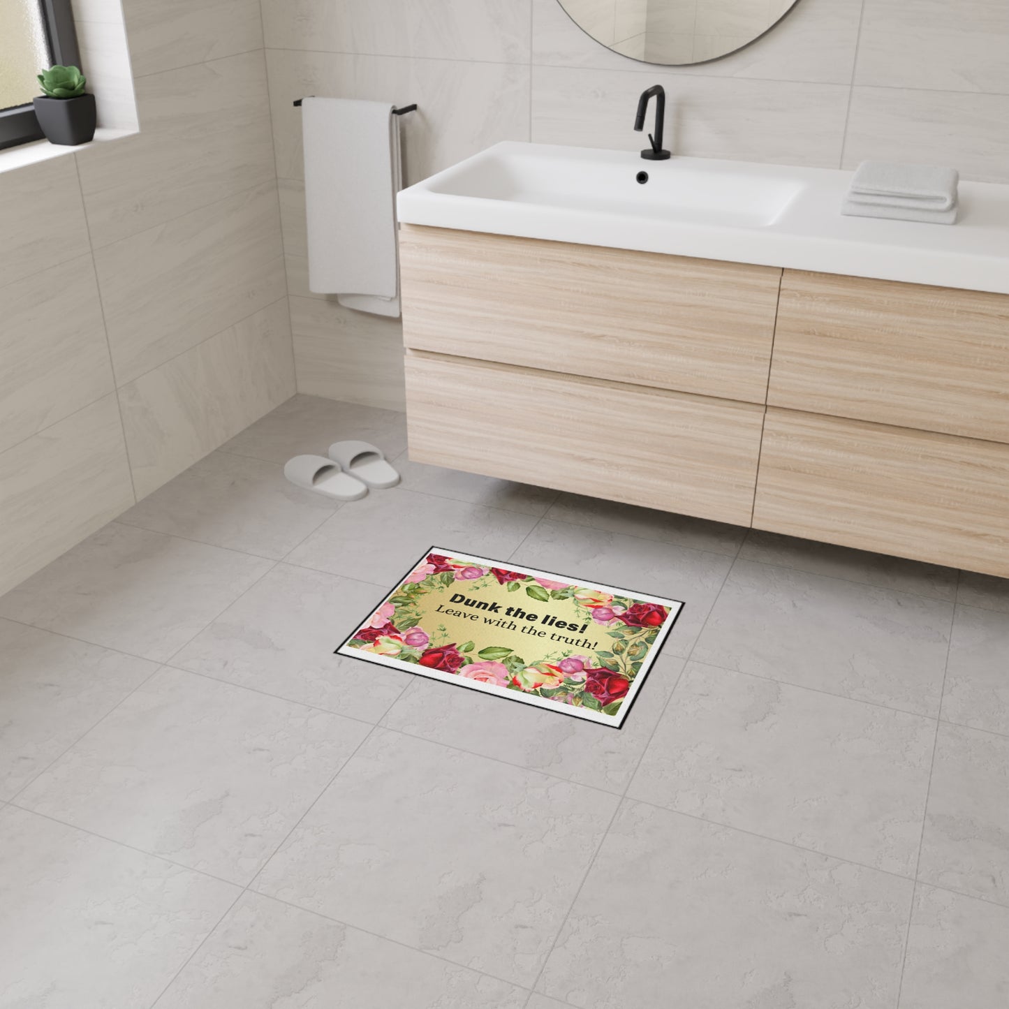 Heavy Duty Floor Mat - Dunk the lies! Leave with the truth!