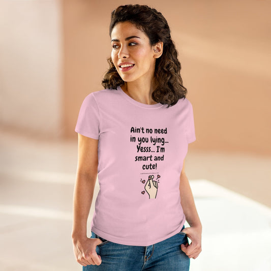 Yesss... I'm smart and cute | Women's Heavy Cotton Tee