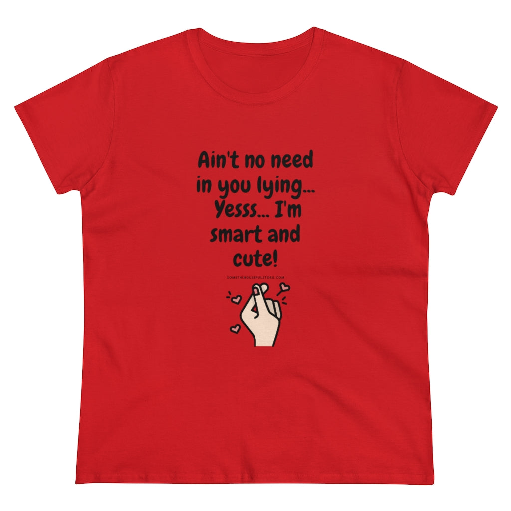 Yesss... I'm smart and cute | Women's Heavy Cotton Tee