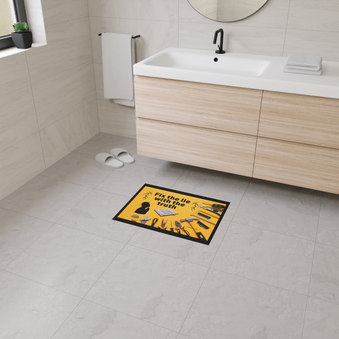 Heavy Duty Floor Mat for Men - Fix the lies with the truth!