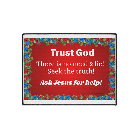 Heavy Duty Floor Mat - 'Trust God'
