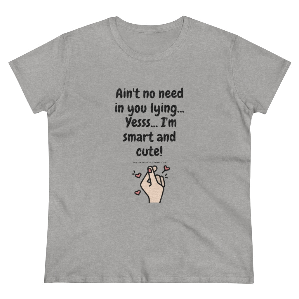 Yesss... I'm smart and cute | Women's Heavy Cotton Tee