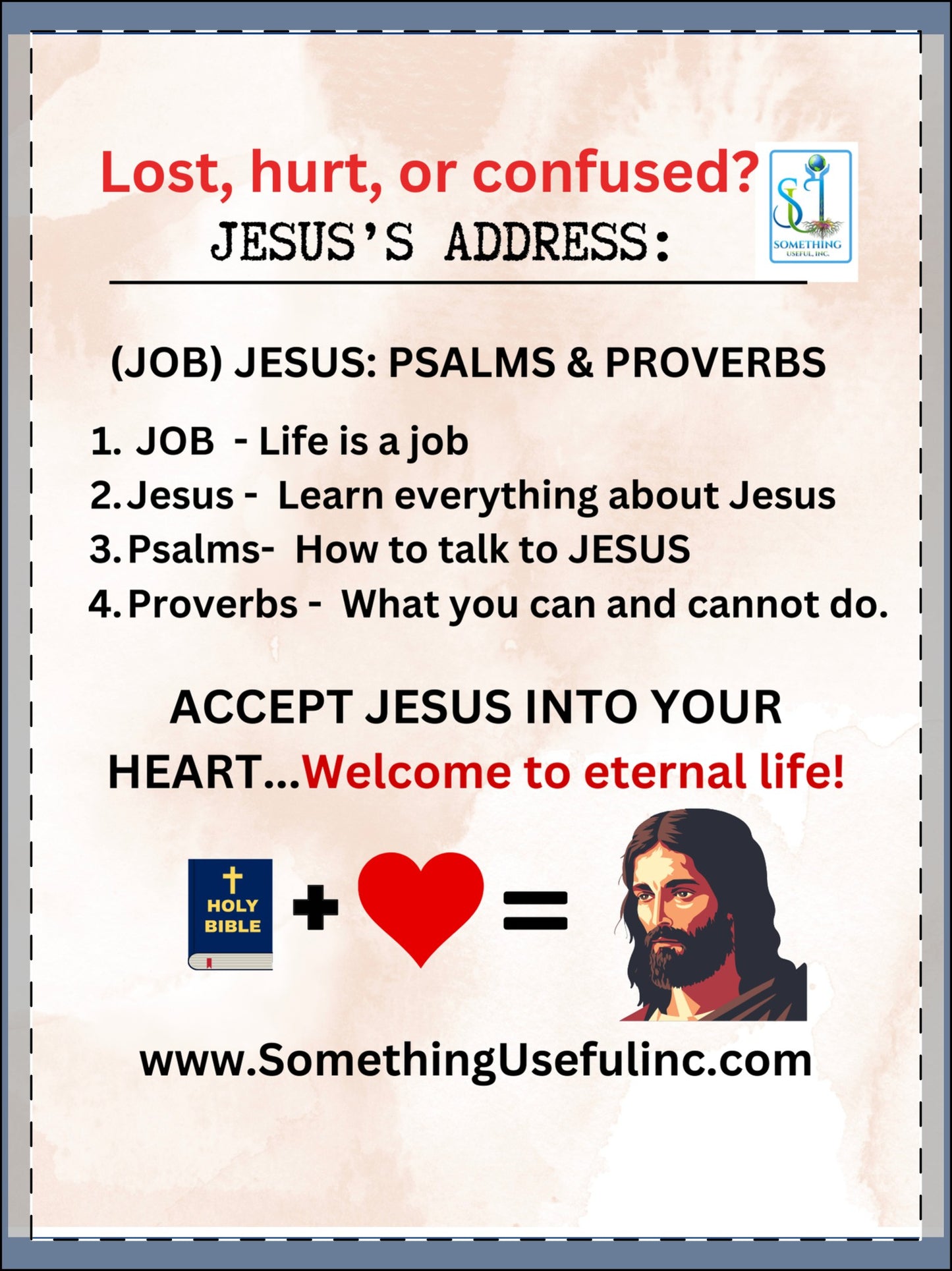 Framed Poster, Multi-Color - Jesus's Address