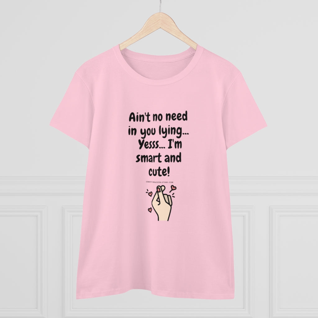 Yesss... I'm smart and cute | Women's Heavy Cotton Tee