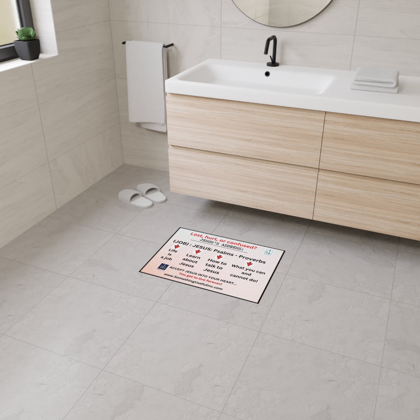 Heavy Duty Floor Mat - GPS to Jesus in the Holy Bible