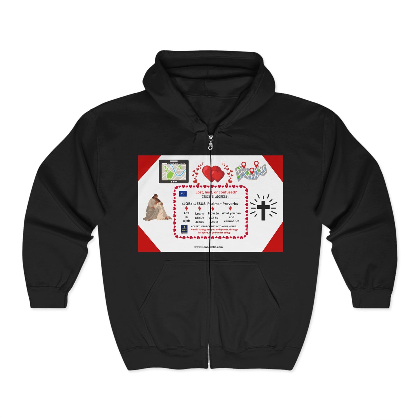 GPS - Jesus' Address - Zip Hoodie