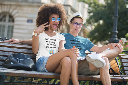 We deserve this vacation - Unisex Jersey Short Sleeve V-Neck Tee