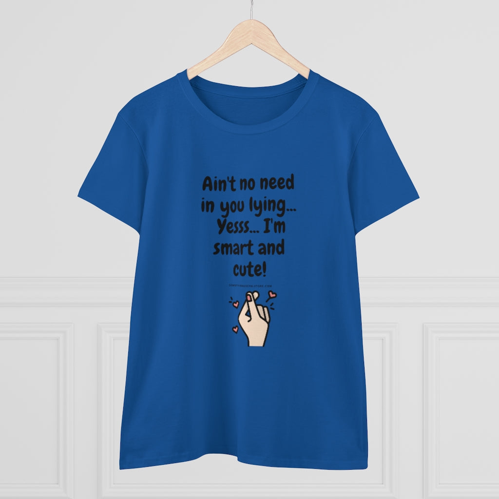 Yesss... I'm smart and cute | Women's Heavy Cotton Tee