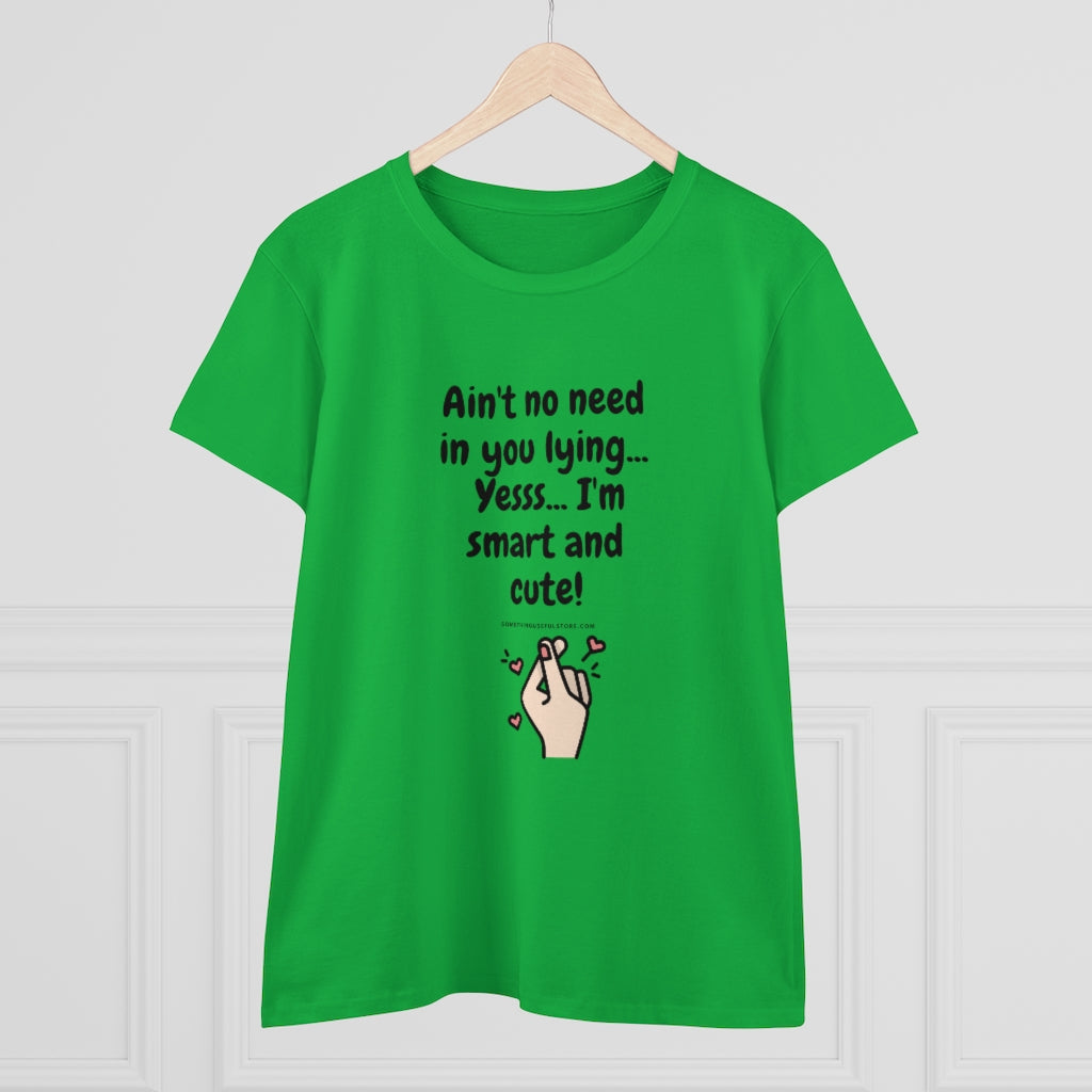 Yesss... I'm smart and cute | Women's Heavy Cotton Tee