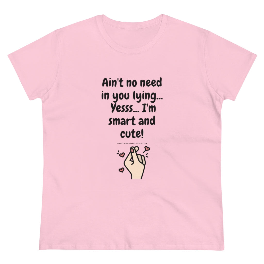 Yesss... I'm smart and cute | Women's Heavy Cotton Tee