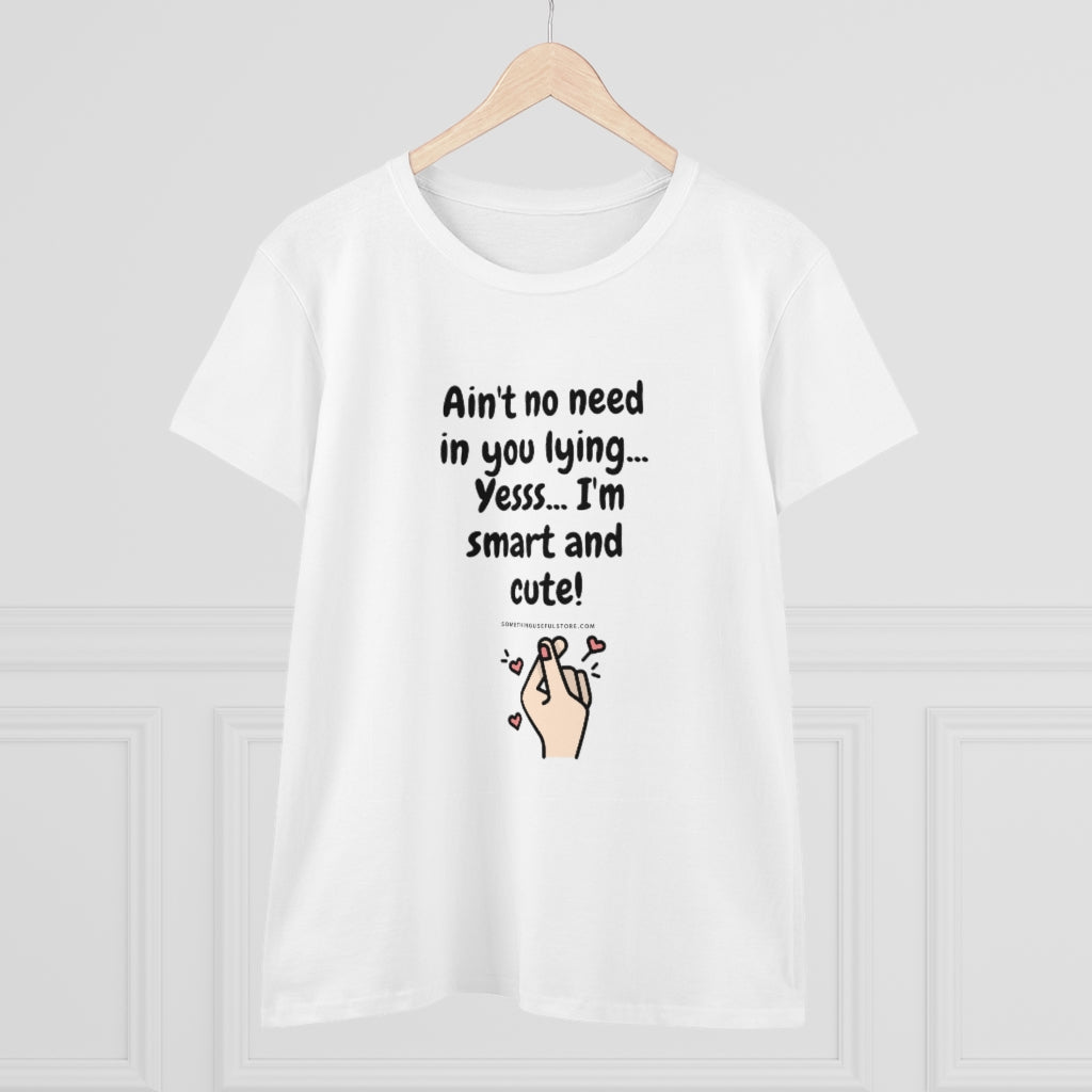 Yesss... I'm smart and cute | Women's Heavy Cotton Tee