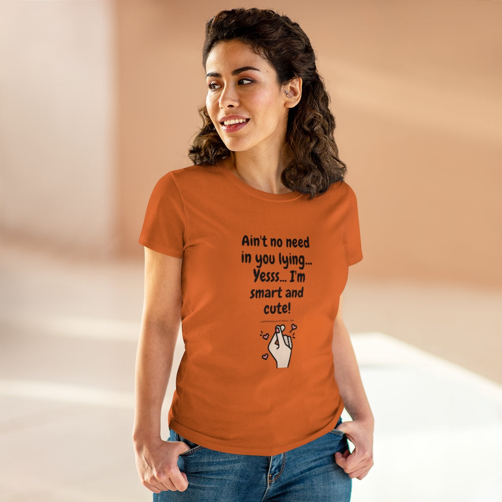 Yesss... I'm smart and cute | Women's Heavy Cotton Tee