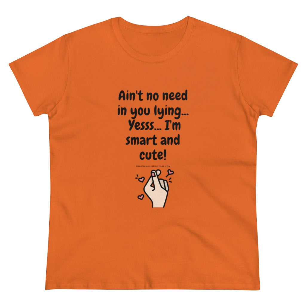 Yesss... I'm smart and cute | Women's Heavy Cotton Tee