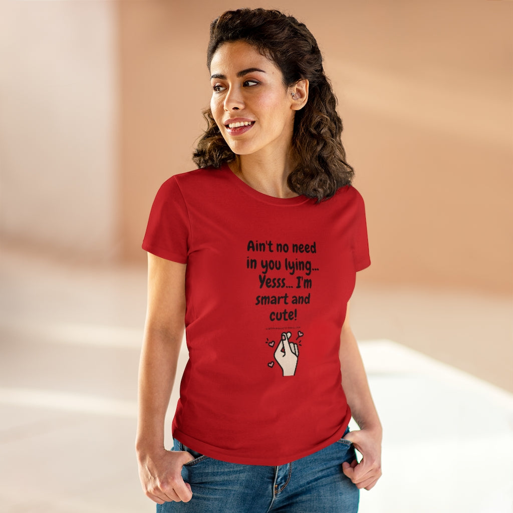 Yesss... I'm smart and cute | Women's Heavy Cotton Tee