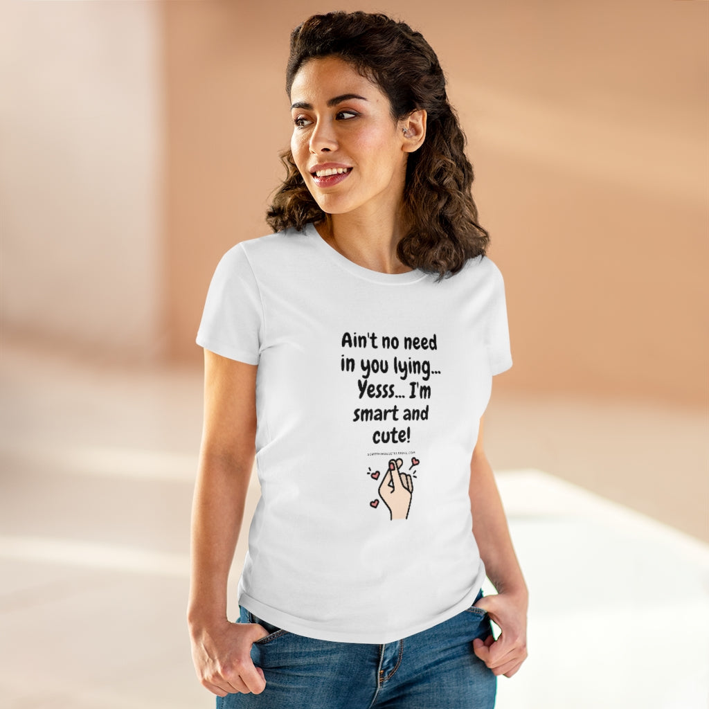 Yesss... I'm smart and cute | Women's Heavy Cotton Tee