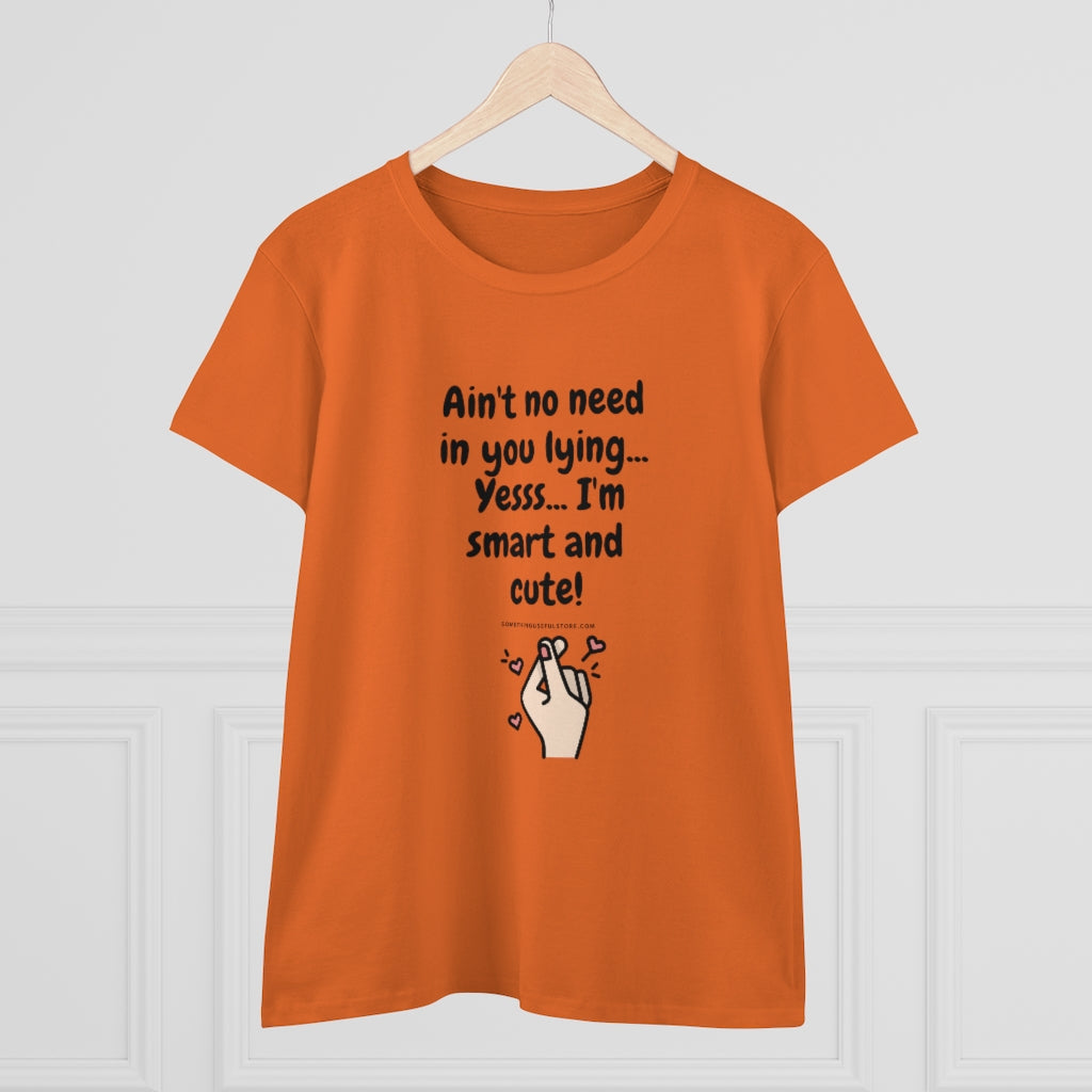 Yesss... I'm smart and cute | Women's Heavy Cotton Tee