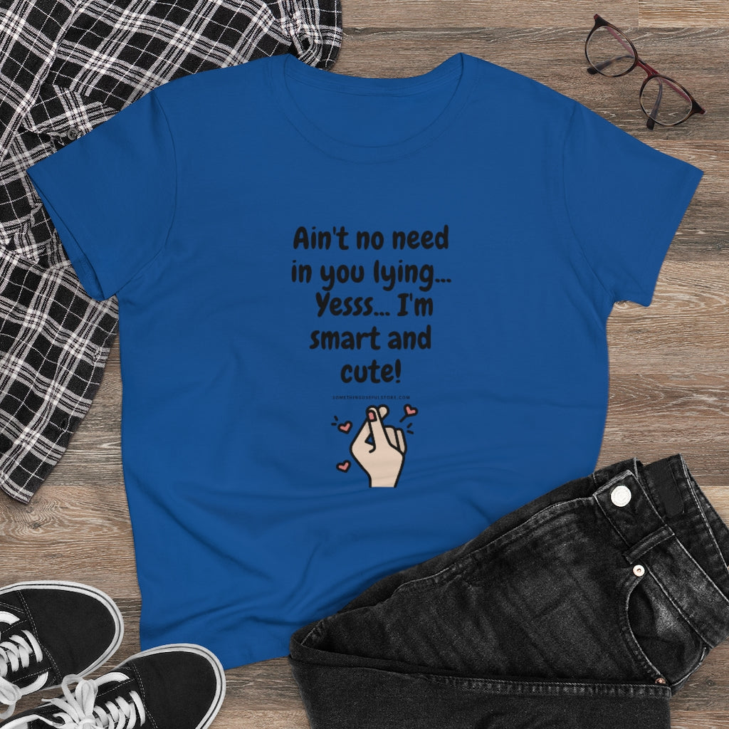 Yesss... I'm smart and cute | Women's Heavy Cotton Tee