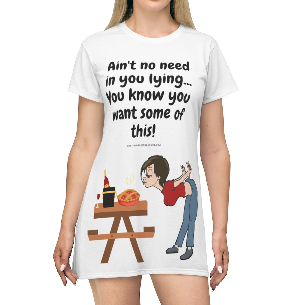 Sweet hot apple pie ladies? - All Over Print T-Shirt Dress