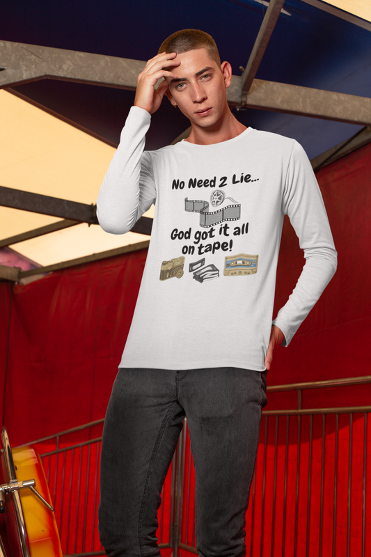 Unisex Lightweight Long Sleeve Tee- God got it all on tape!