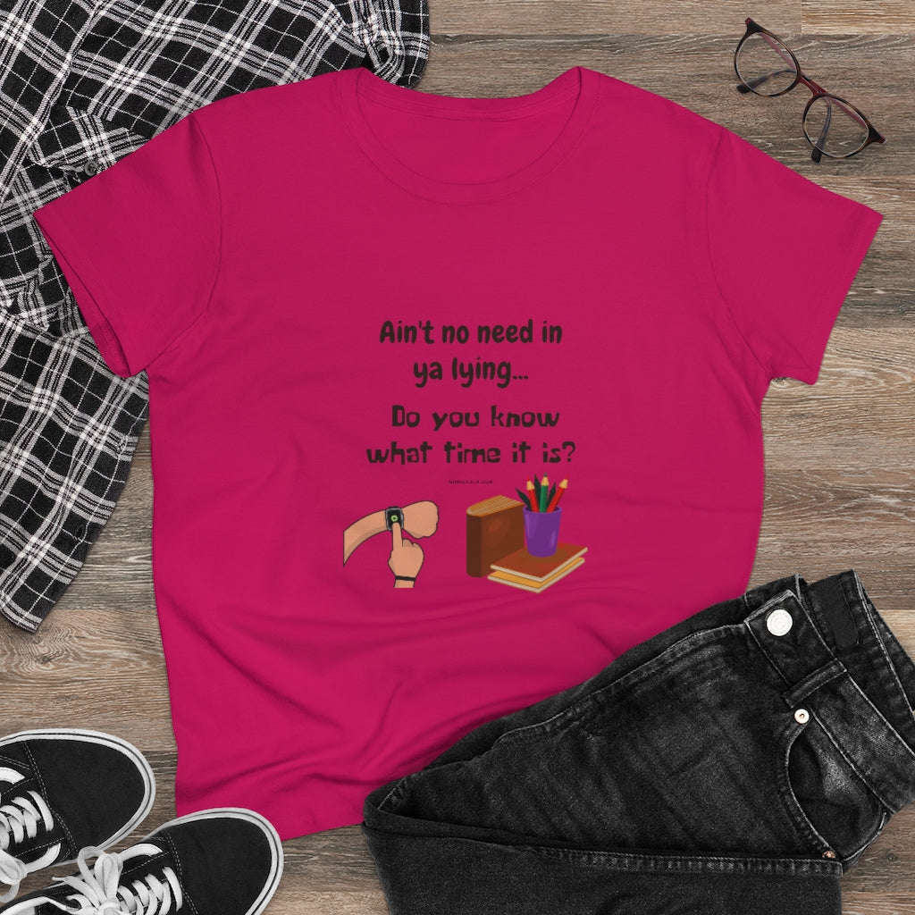 Women's/ Men's Heavy Cotton Tee- "Do you know what time it is?"