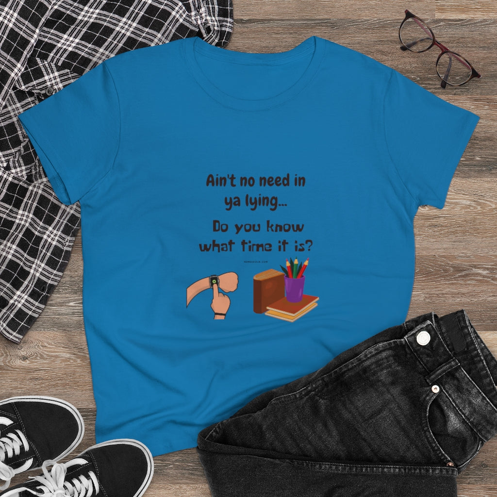 Women's/ Men's Heavy Cotton Tee- "Do you know what time it is?"