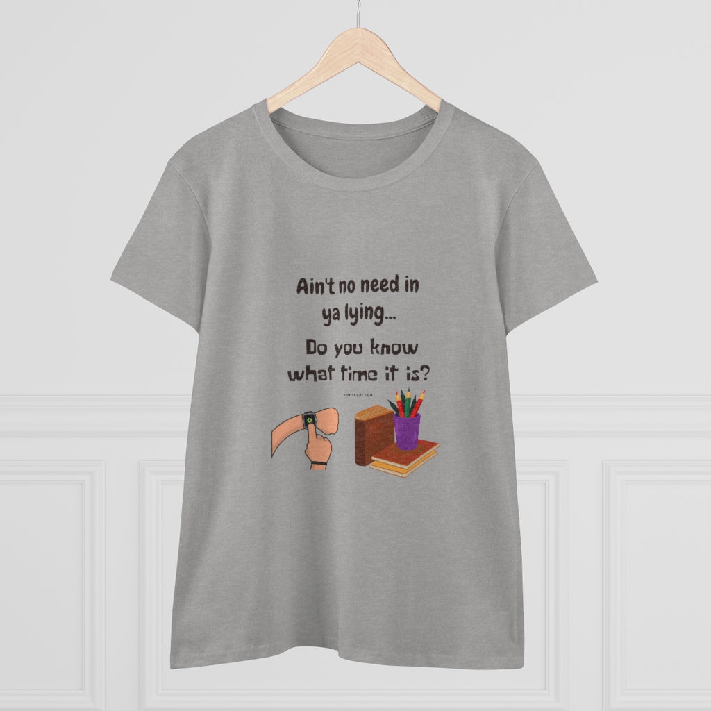 Women's/ Men's Heavy Cotton Tee- "Do you know what time it is?"
