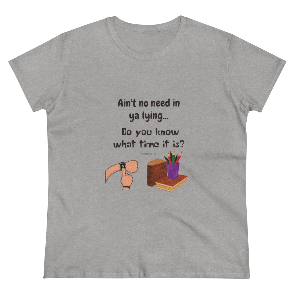 Women's/ Men's Heavy Cotton Tee- "Do you know what time it is?"