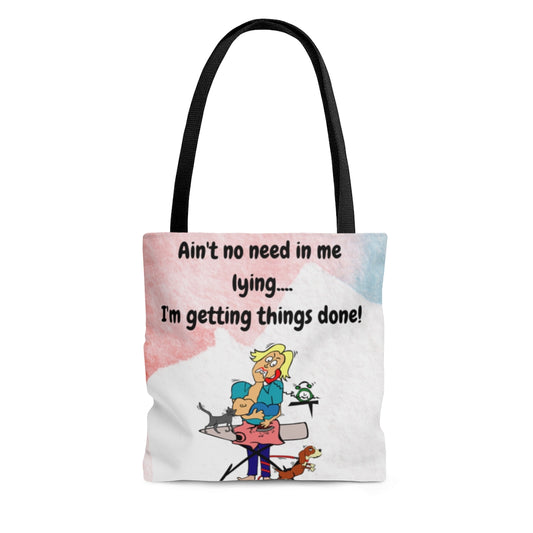 AOP Tote Bag - I'm getting things done