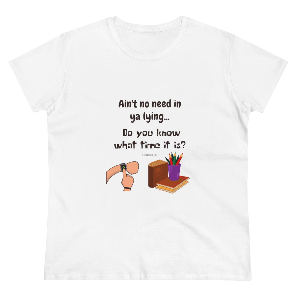 Women's/ Men's Heavy Cotton Tee- "Do you know what time it is?"