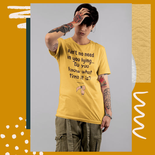 Unisex Deluxe T-shirt - "Do you know what time it is?"