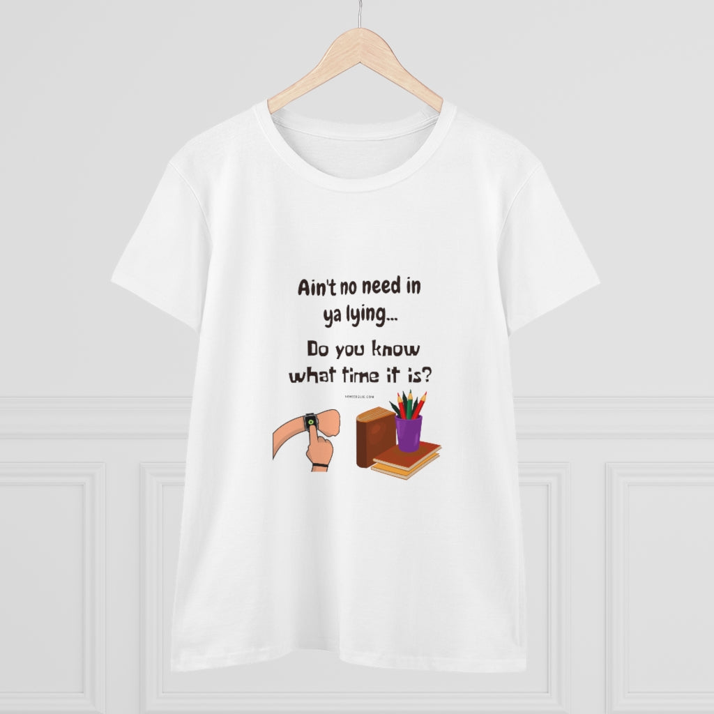 Women's/ Men's Heavy Cotton Tee- "Do you know what time it is?"