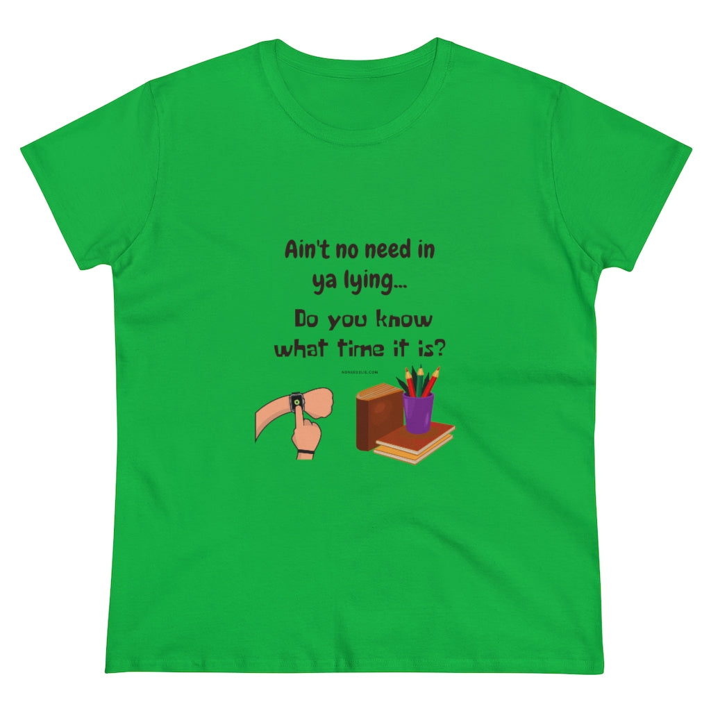 Women's/ Men's Heavy Cotton Tee- "Do you know what time it is?"