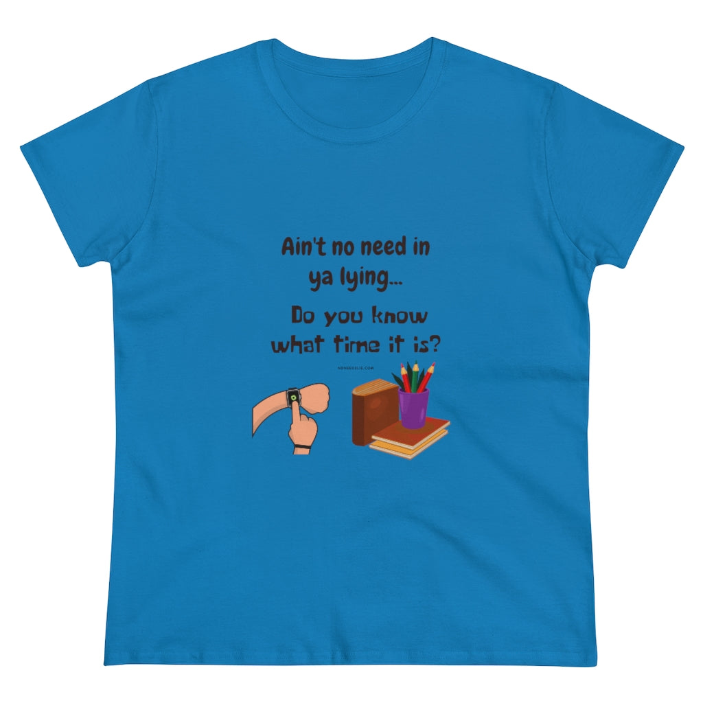 Women's/ Men's Heavy Cotton Tee- "Do you know what time it is?"