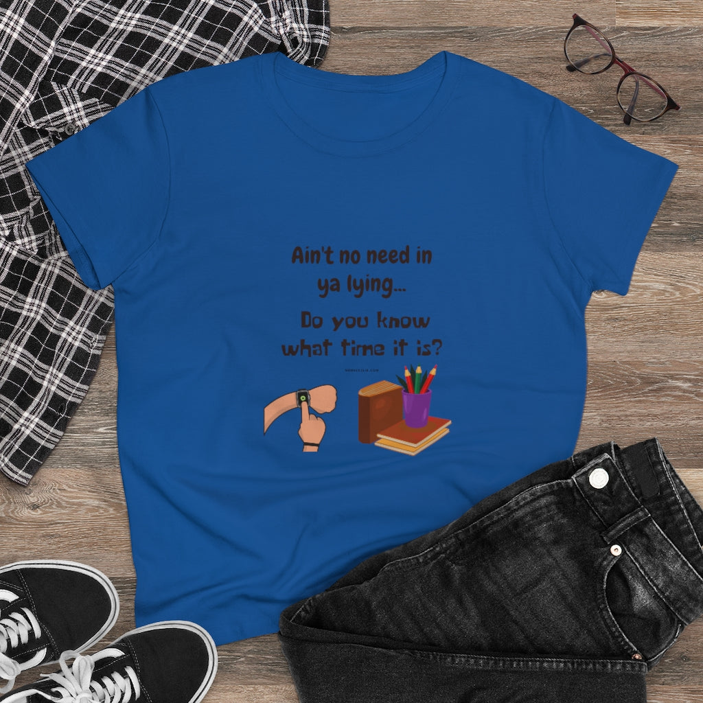 Women's/ Men's Heavy Cotton Tee- "Do you know what time it is?"